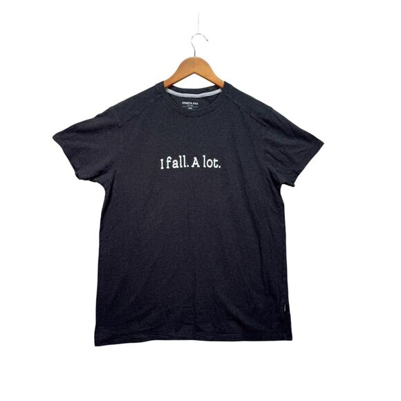 Kenneth Cole Exclusive I Fall A Lot Bike NY Cycling Messenger Funny T Shirt L - Picture 1 of 5
